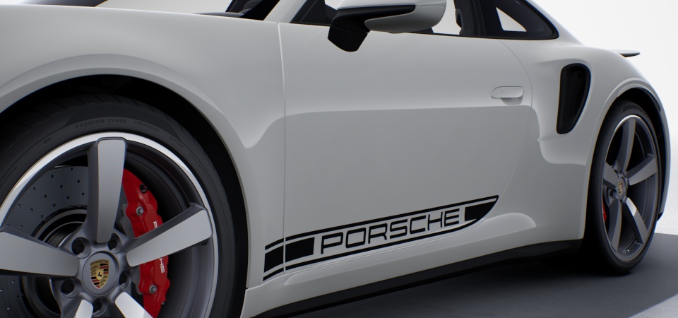 Decorative Side Logo 'PORSCHE' black
