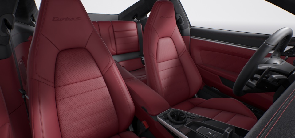 Leather Interior in Black/Bordeaux Red