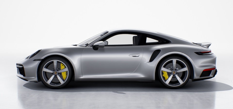 Porsche Ceramic Composite Brakes (PCCB) with Calipers in Yellow