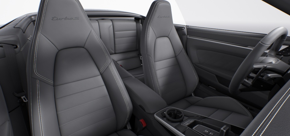 Leather Interior in Slate Grey with Chalk Stitching