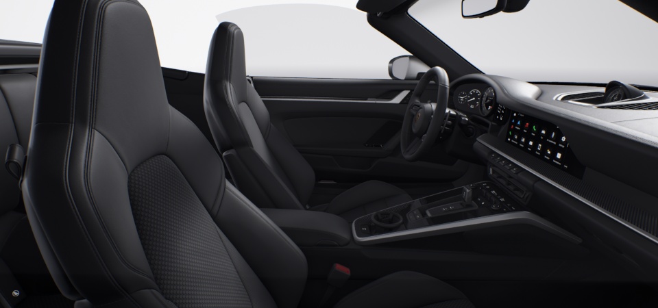 Leather Interior in Black with Checkered Sport-Tex Seat Centers