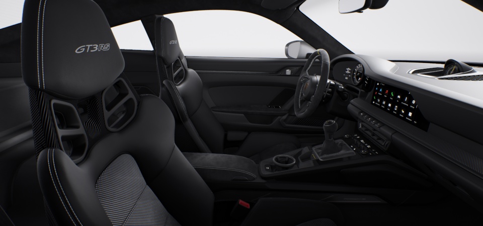 Interior con elementos de cuero/Race-Tex en negro con color de contraste GT Silver