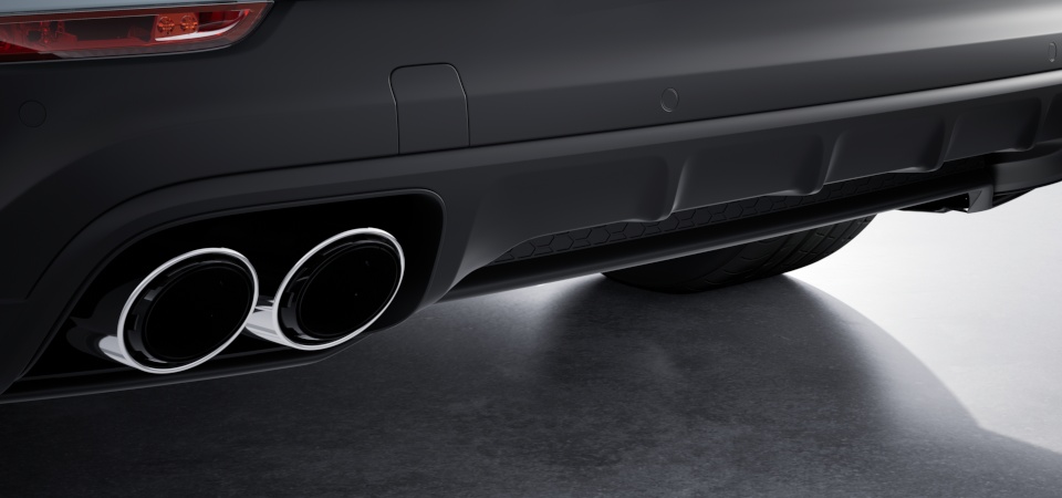 Sports exhaust system including sports tailpipes (bright)