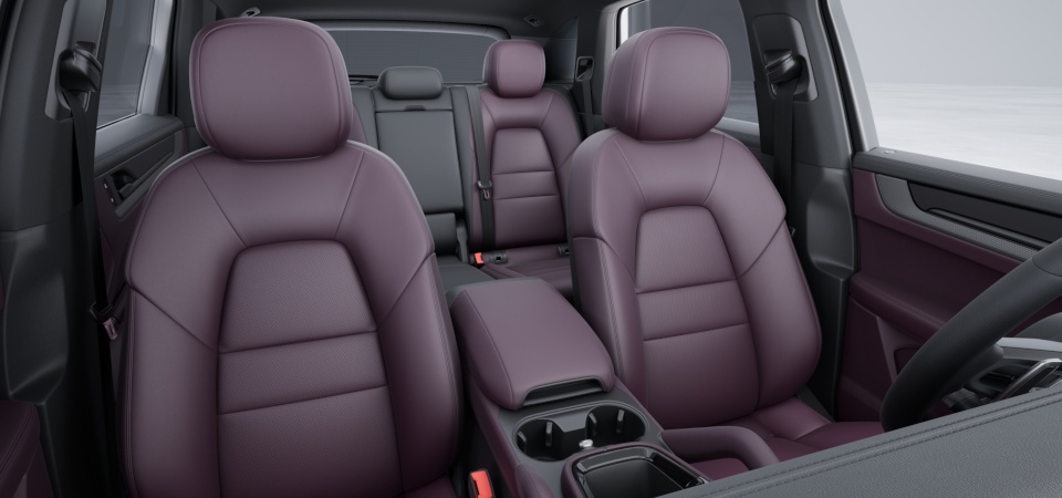 Leather interior in two-tone combination, smooth-finish leather Black and Bramble