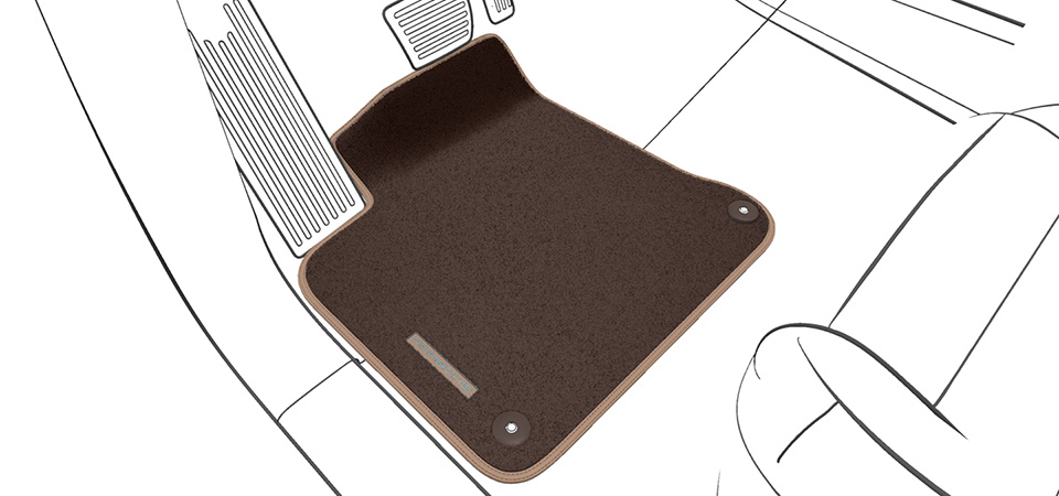 Deep-Pile Floor Mats with Leather Edging