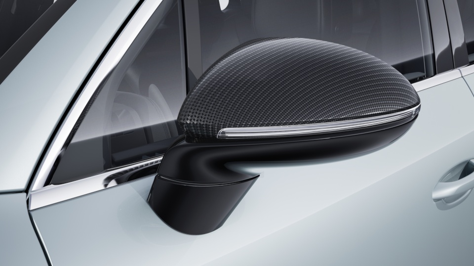 SportDesign exterior mirror upper trims carbon