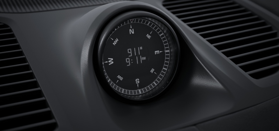 Sport Chrono pakotne ar braukšanas režīma slēdzi un kompasa rādījumu