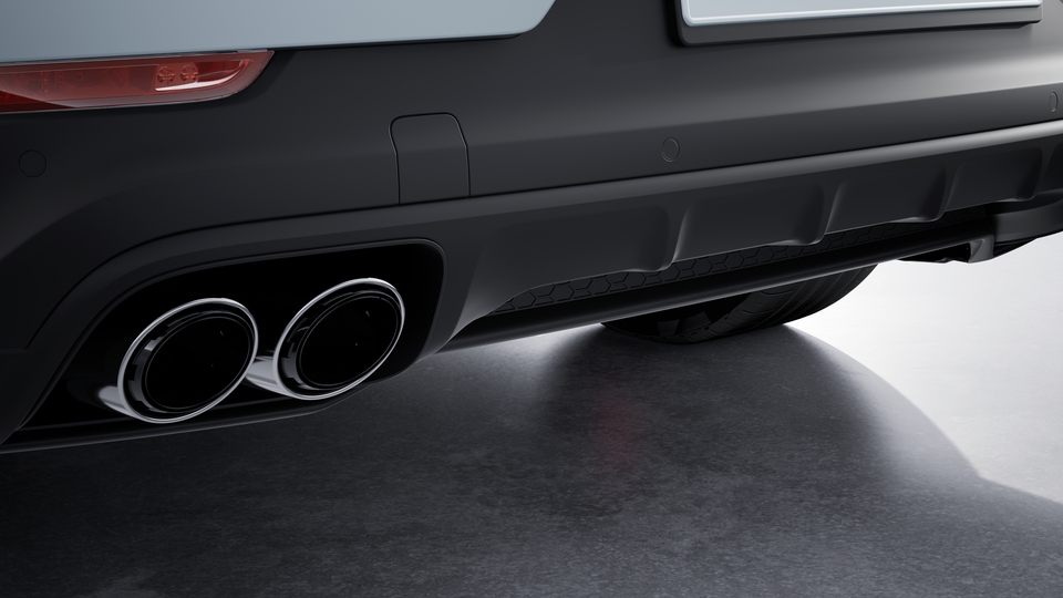 Sports exhaust system including sports tailpipes (bright)
