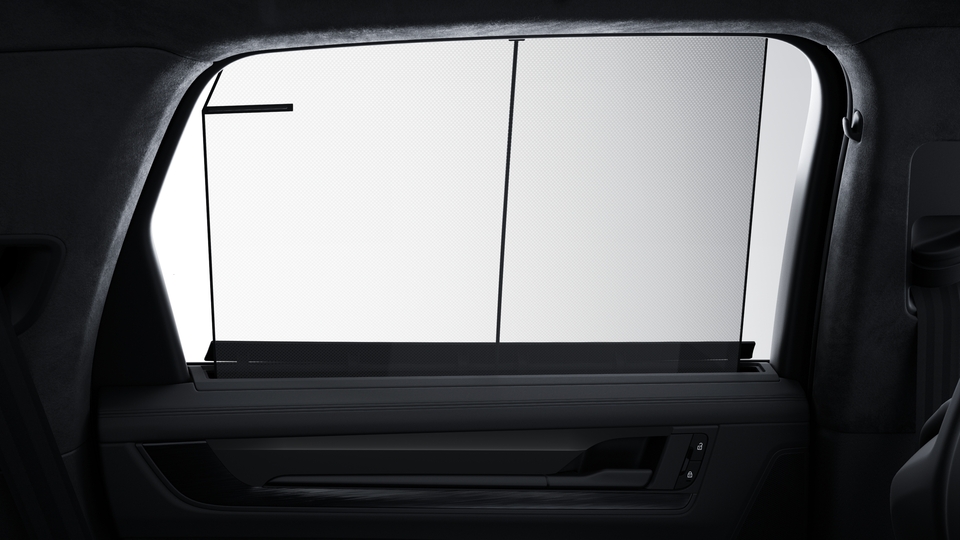 Electric roll-up sunblind for rear side windows