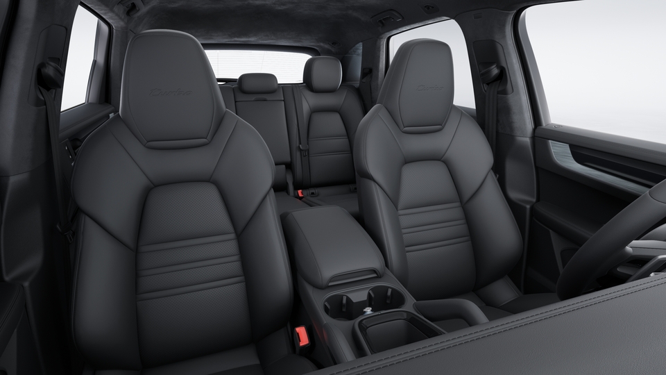 Leather interior in standard colour, smooth-finish leather Black