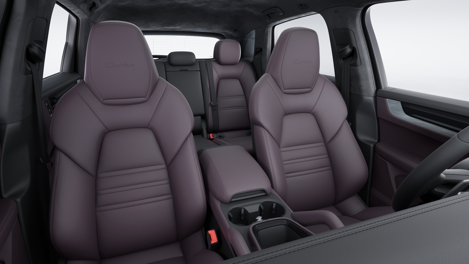 Leather interior in two-tone combination, smooth-finish leather Black and Bramble
