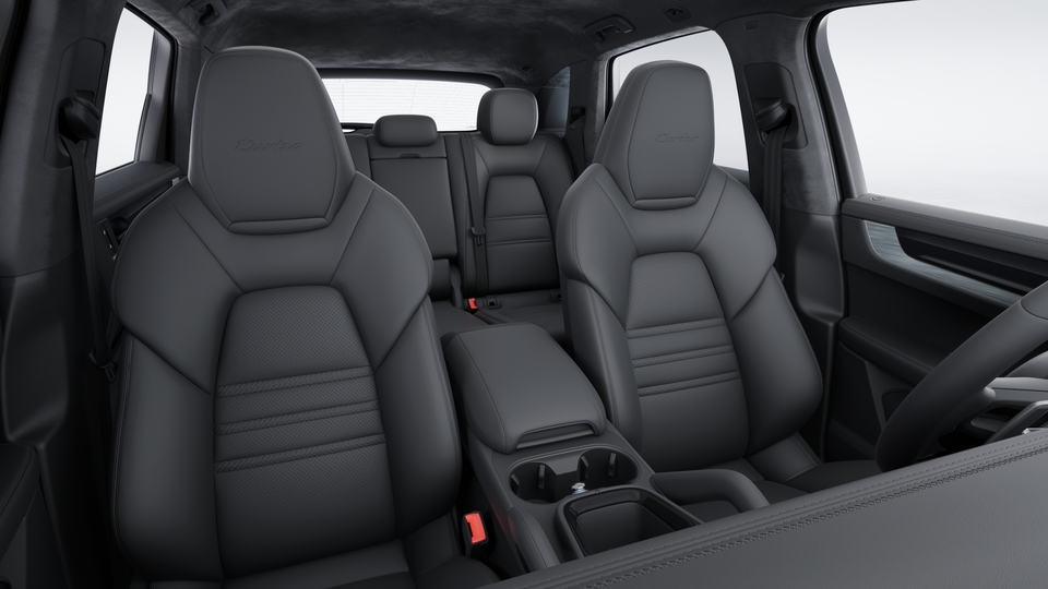 Club Leather Interior in Basalt Black with cross stiching