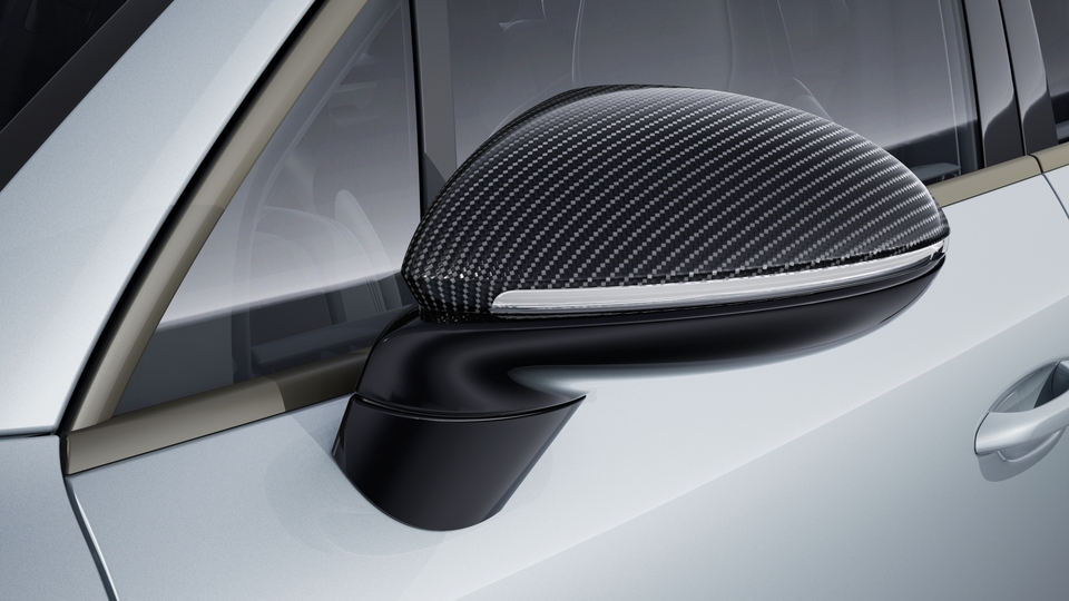SportDesign exterior mirror upper trims carbon