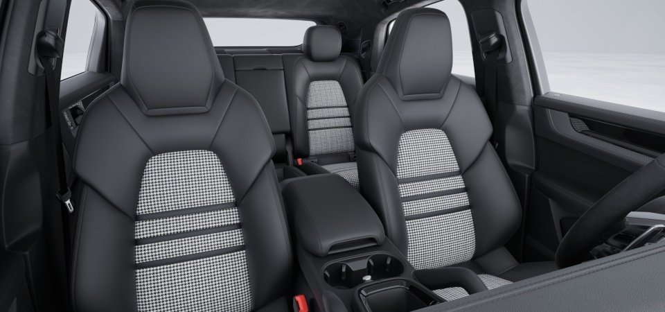 Leather Interior in Black/Silver Houndstooth