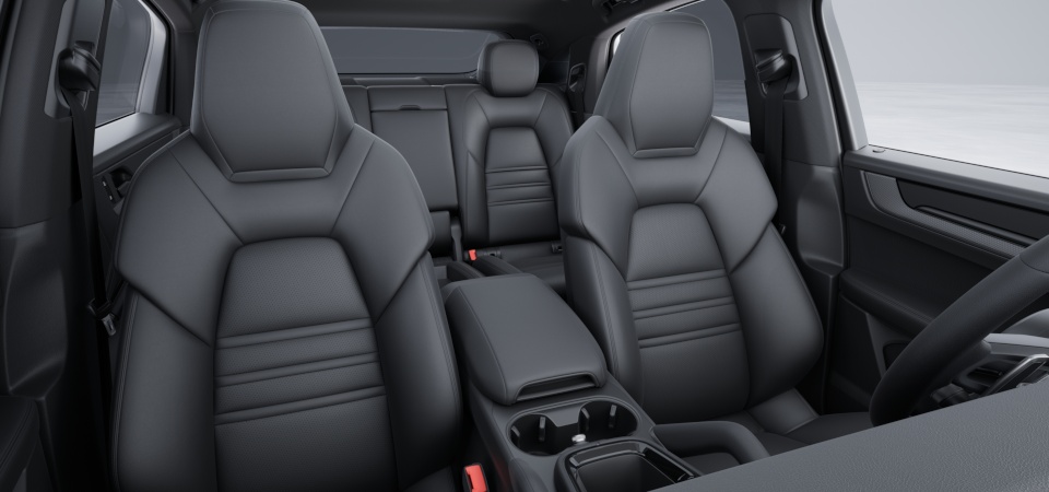 Partial leather interior in Black, Seats in smooth-finish leather Black