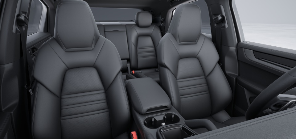 Leather interior in standard colour, smooth-finish leather Black