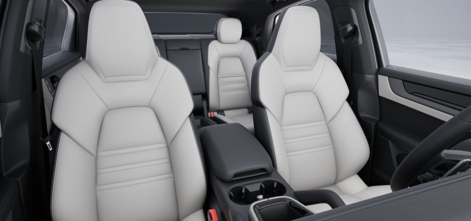 Leather interior in two-tone combination, smooth-finish leather Black and Crayon