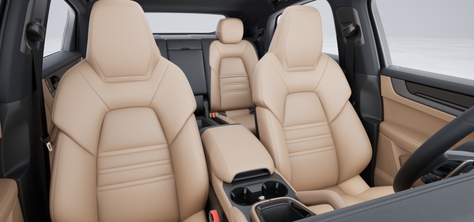 Two-tone leather interior in Black/Mojave Beige