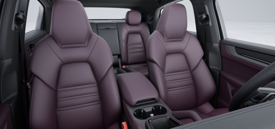 Two-tone leather interior in Black/Blackberry