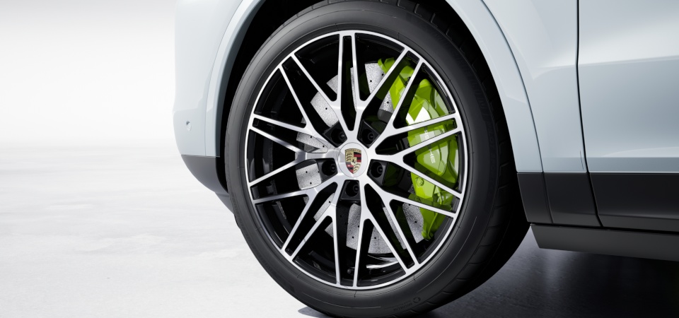 Porsche Ceramic Composite Brake (PCCB), Bremssättel acidgreen