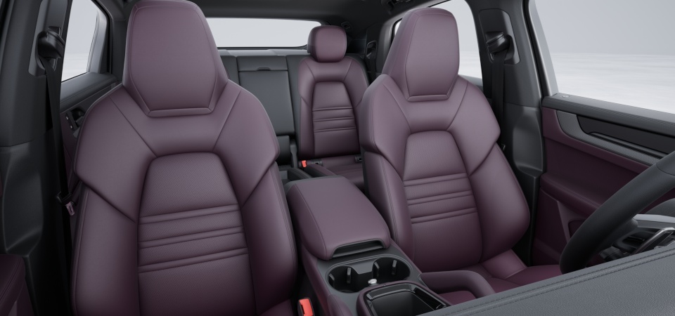 Two-tone leather interior in Black/Blackberry