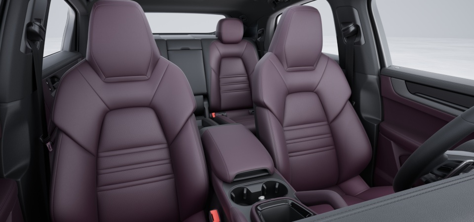 Leather Interior in Black/Blackberry