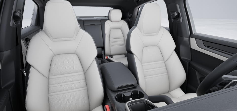 Two-tone leather interior in Black/Crayon