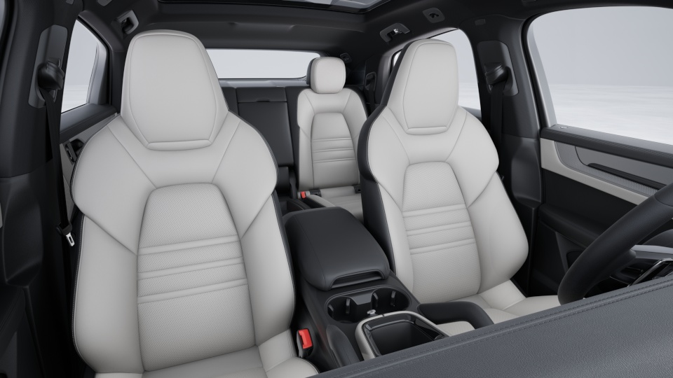 Leather interior in two-tone combination, smooth-finish leather Black and Crayon