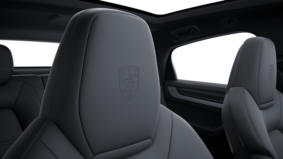 Porsche Crest on headrests front seats