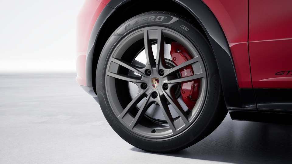 21-inch Cayenne Turbo Design wheels in Vesuvius Grey