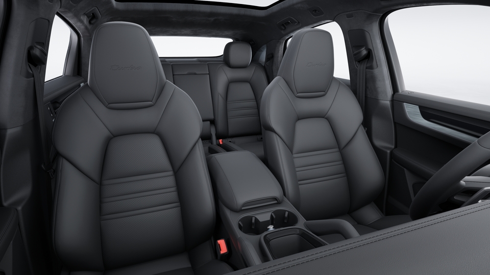 Leather interior in standard colour, smooth-finish leather Black