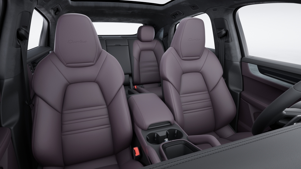 Leather Interior in Black/Blackberry