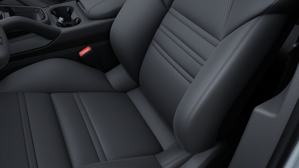Club Leather Interior in Basalt Black with cross stiching