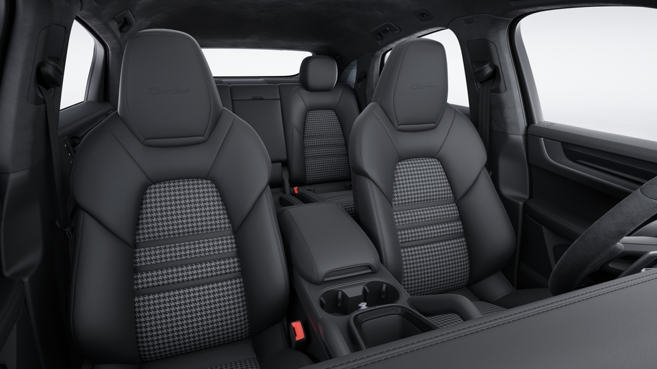 Leather Interior in Black/Silver Houndstooth