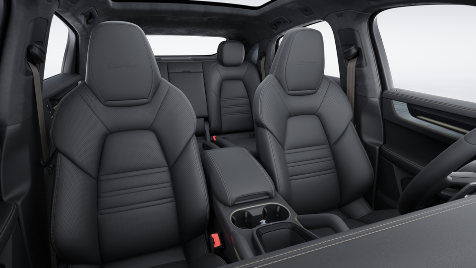Leather interior in Black with interior package in Turbonite
