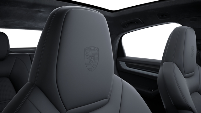 Porsche Crest on Headrests (Front and Outer Rear)