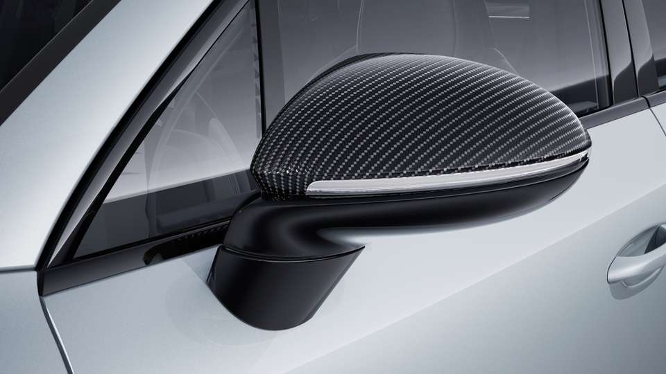 SportDesign exterior mirror upper trims carbon