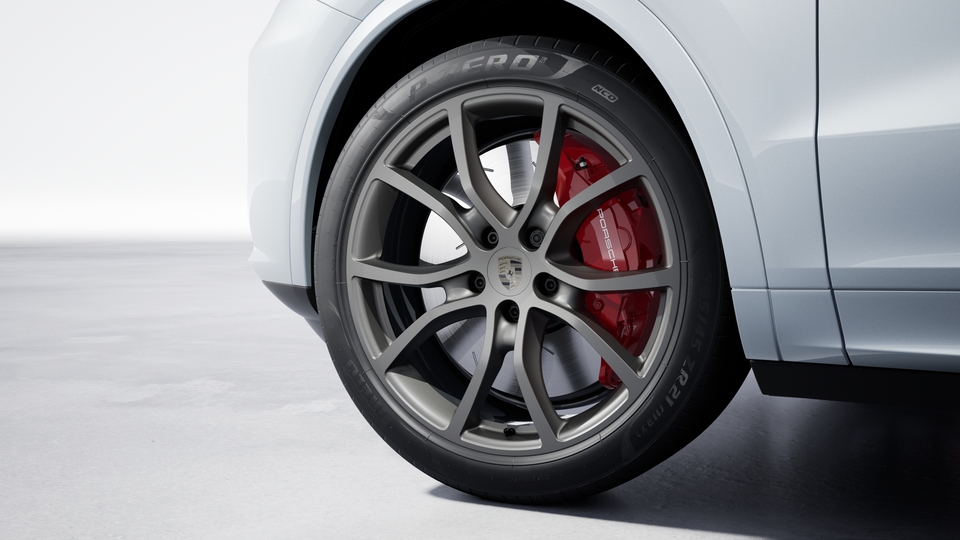 21-inch Cayenne Exclusive Design wheels in Vesuvius Grey