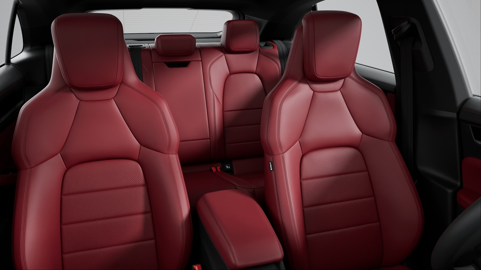 Leather Interior in Black/Bordeaux Red