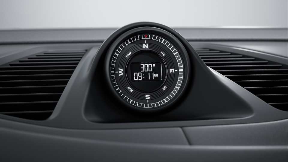 Compass display on dashboard