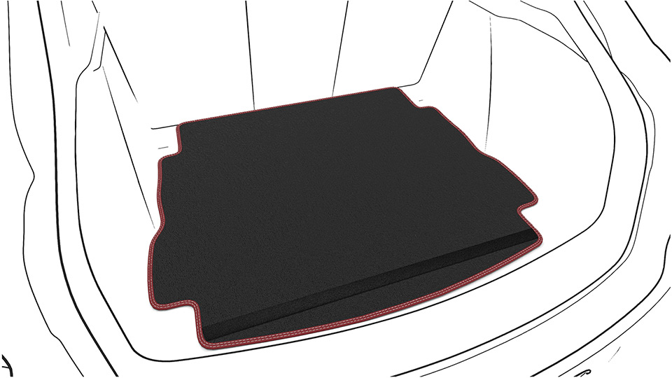 Personalized Reversible Loadspace Mat with Leather Edging and Loading Edge Protection