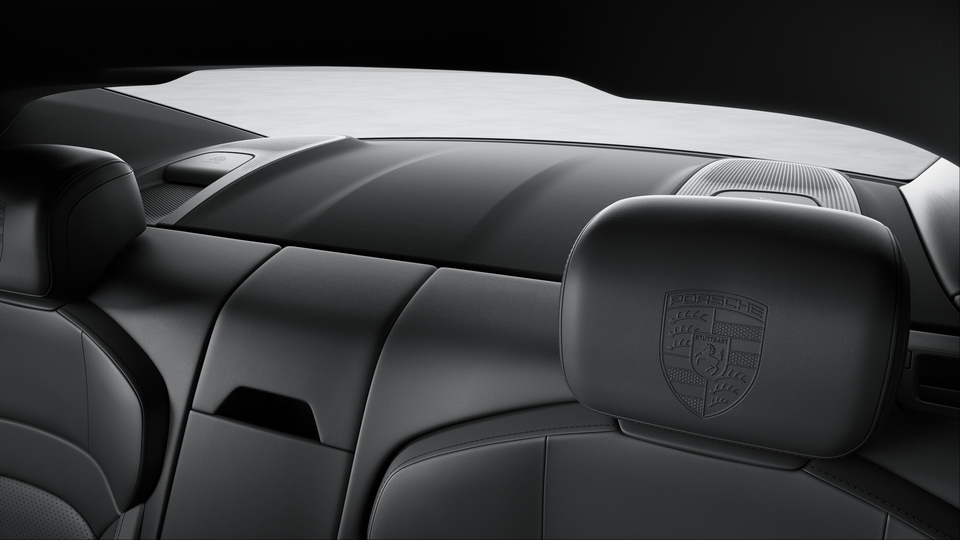 Porsche Crest on Headrests  (Front and Outer Rear Seats)