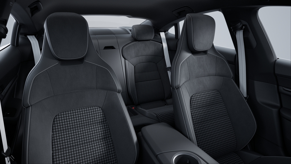 Leather-Free Race-Tex Interior in Black with Pepita Seat Centers