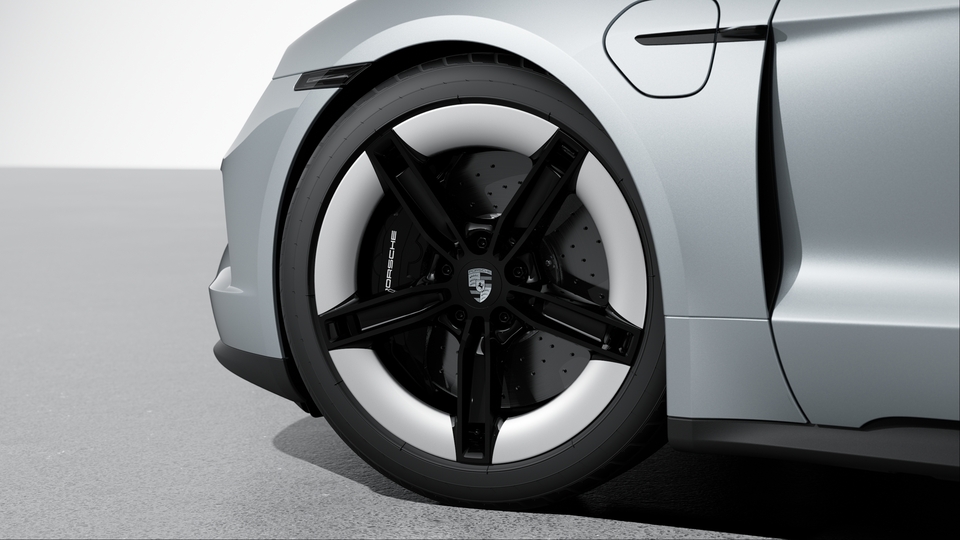 Porsche Ceramic Composite Brake (PCCB) - Étriers peints en Noir