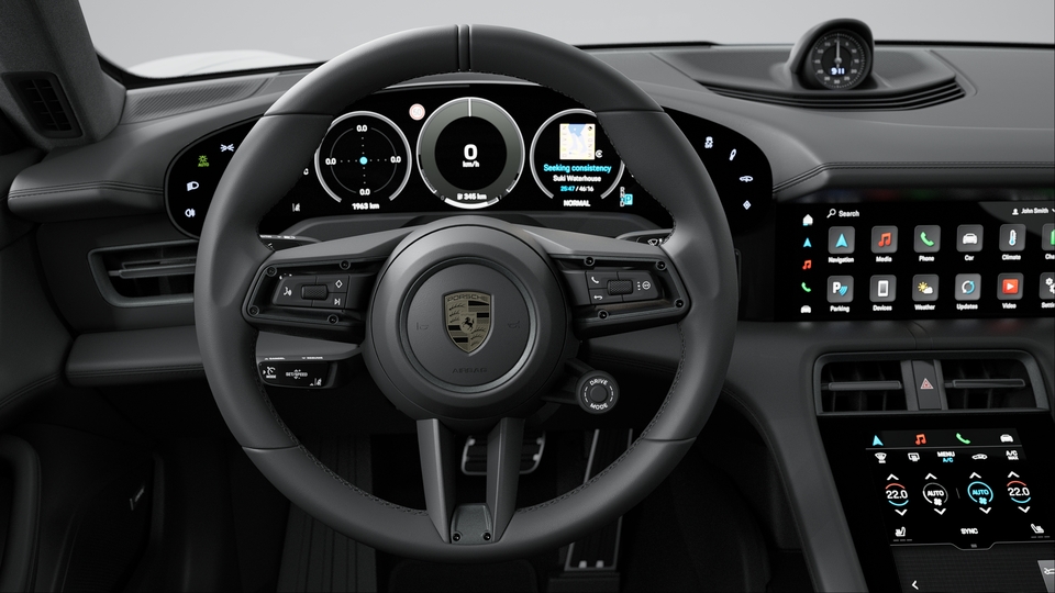 GT multifunction sports steering wheel in leather including Mode Switch and steering wheel heating