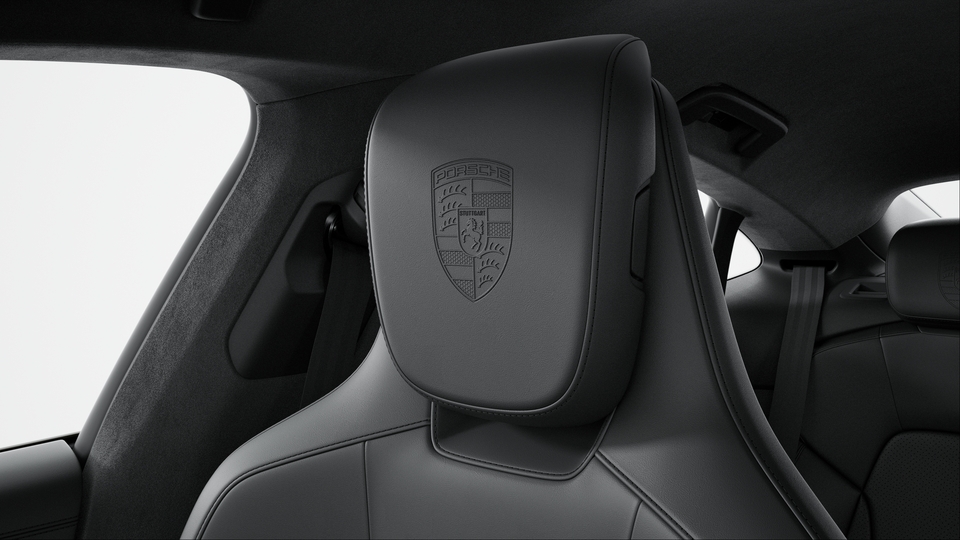 Porsche Crest on Headrests  (Front and Outer Rear Seats)