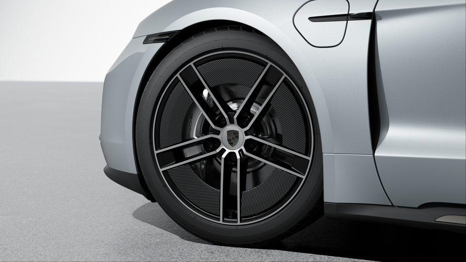 21-inch Taycan Exclusive Design Wheels in Black (high-gloss) with Aeroblades