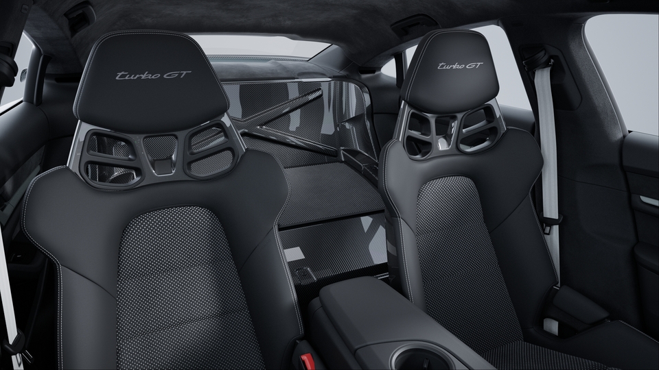 GT interior package with Race-Tex and leather items, including contrasts in GT Silver