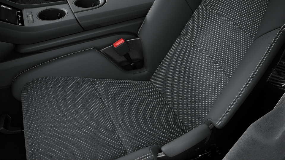 GT interior package with Race-Tex and leather items, including contrasts in GT Silver