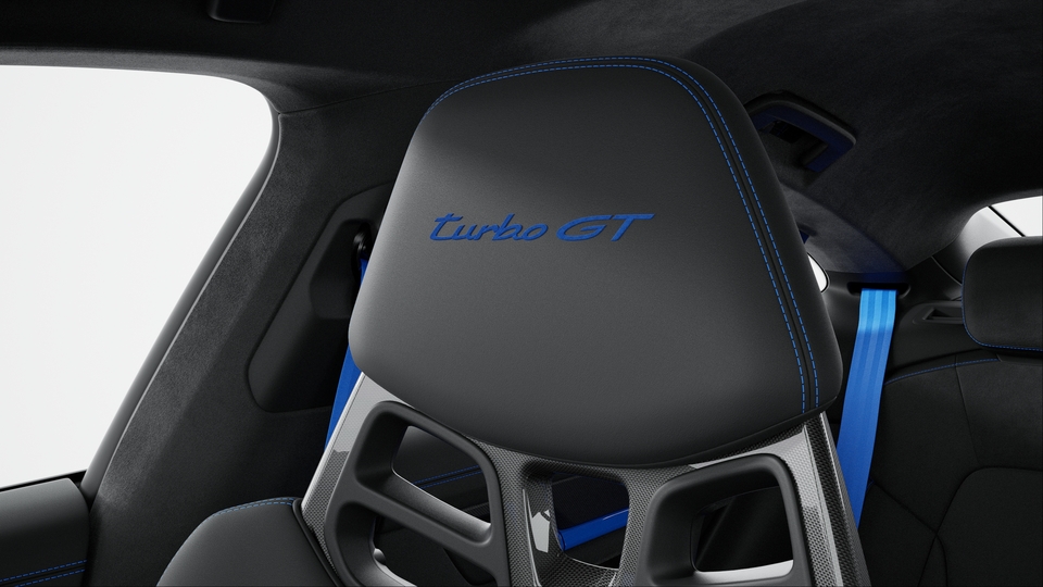 Interior Package with Extensive Leather items in Black, Accents in Voltage Blue